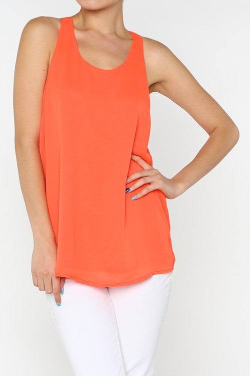 Carrot T-back Detail Blouse